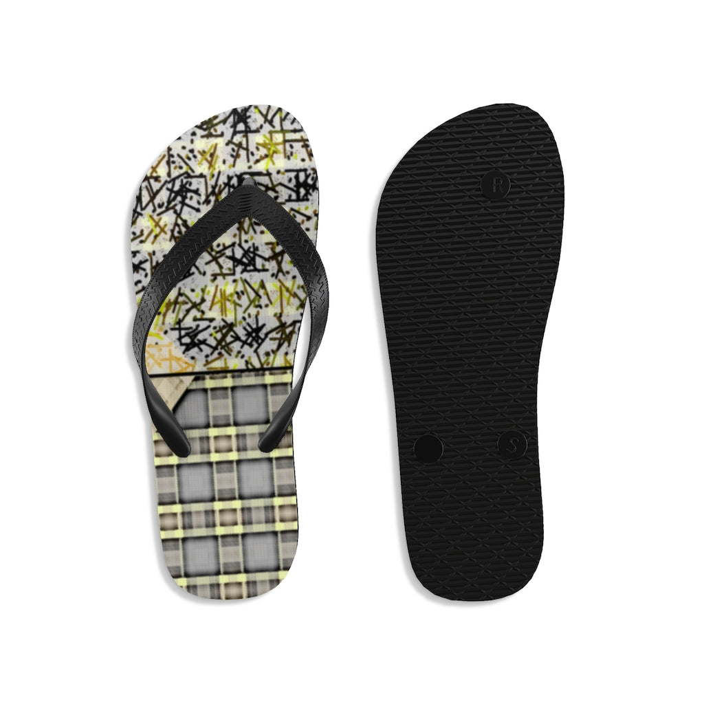 Patchwork Plad Unisex Flip-Flops