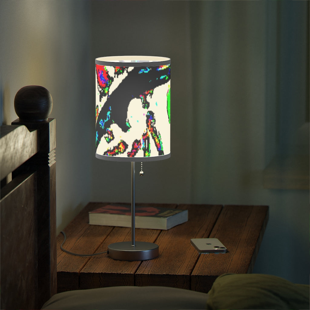 Painted Money Lamp on a Stand, US|CA plug