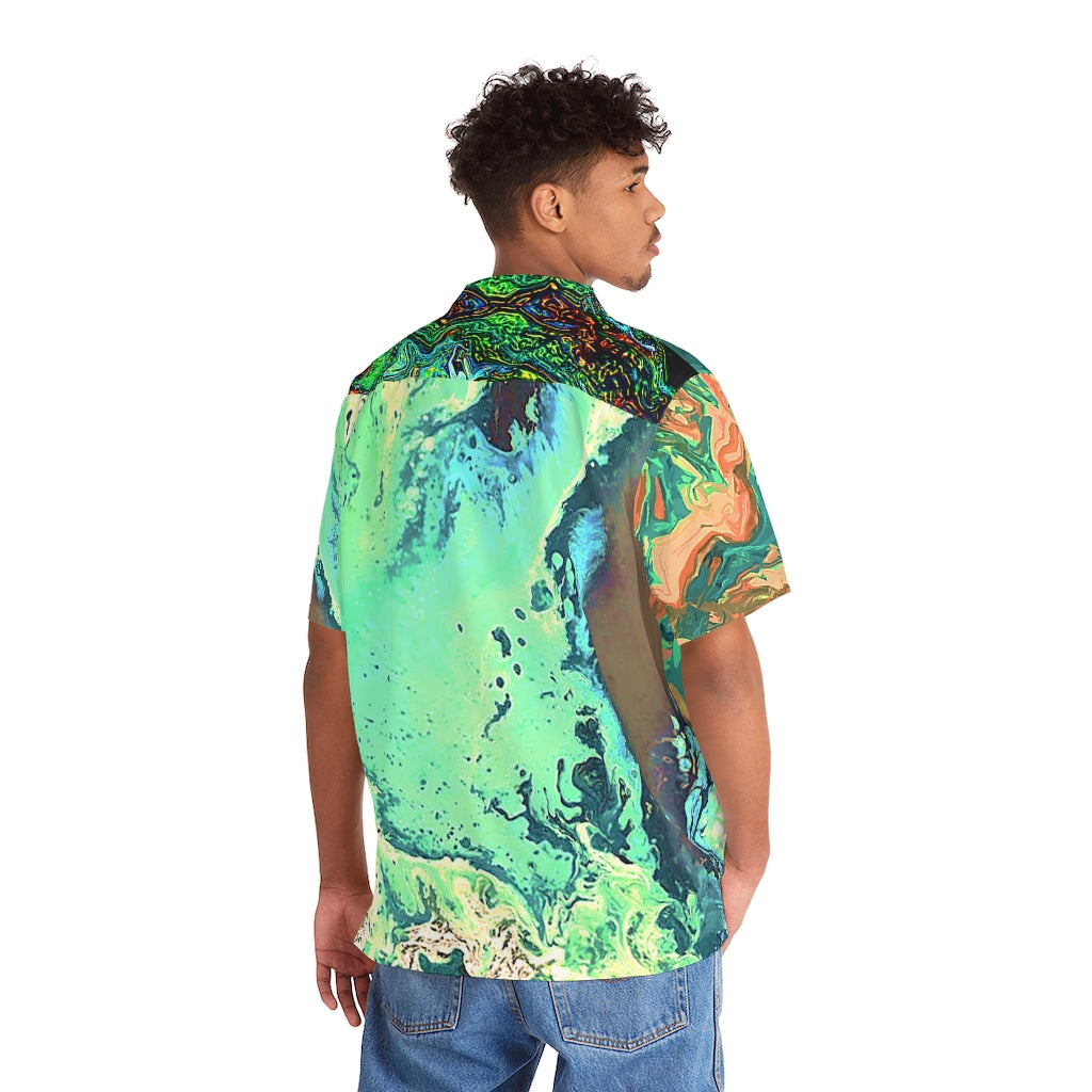 CDEJ Green Marble Men's Hawaiian Shirt