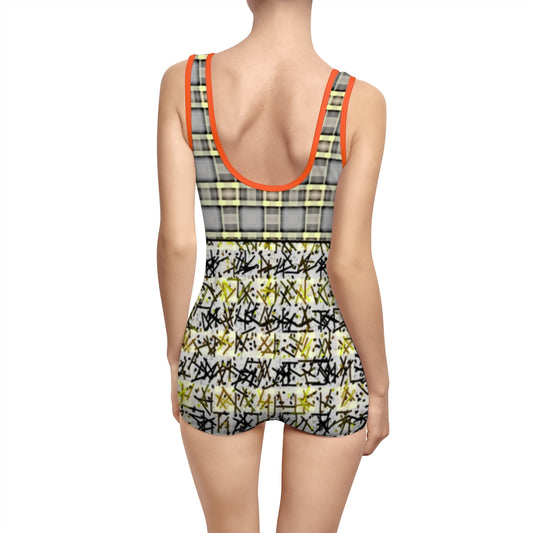 Patchwork Vintage Swimsuit