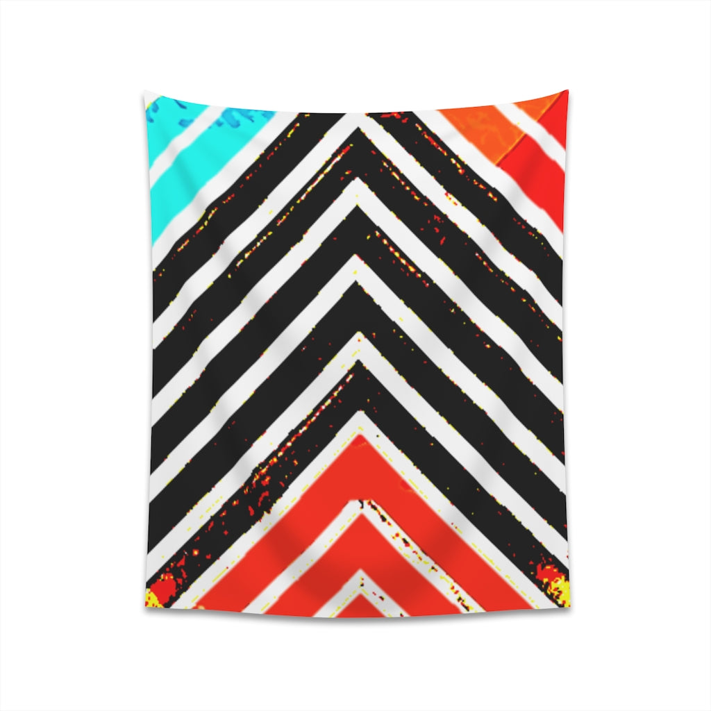 Abstract Stripped Printed Wall Tapestry