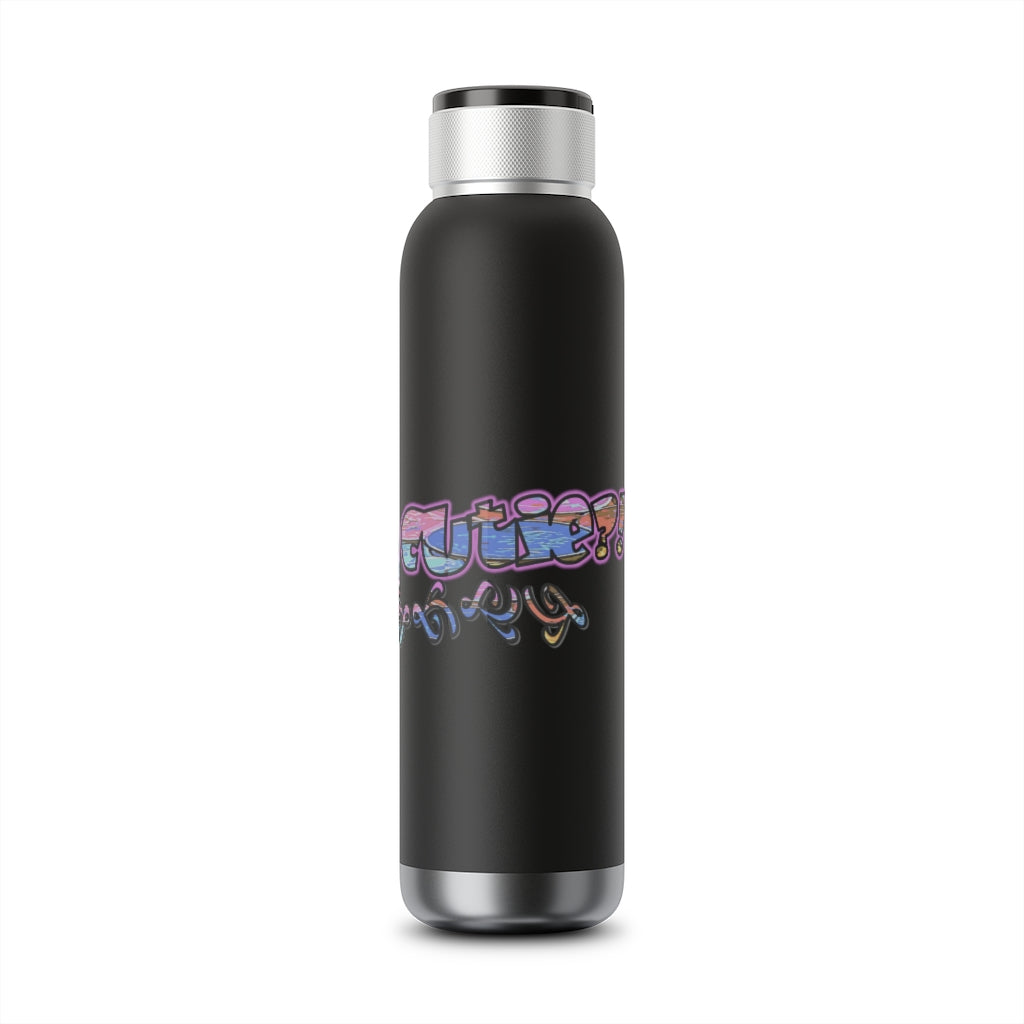 Graphic "Cutie" Soundwave Copper Vacuum Audio Bottle 22oz