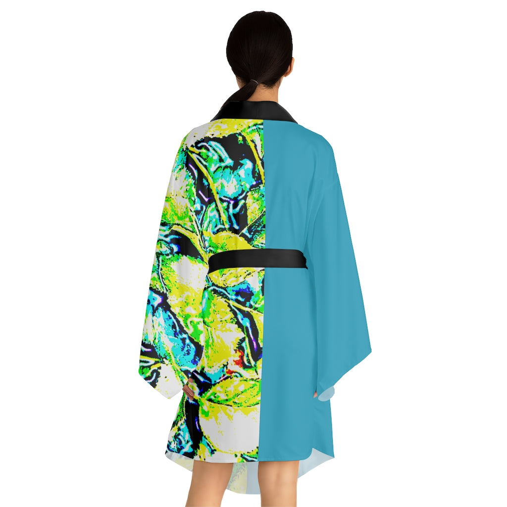 Neon Long Sleeve Kimono Robe