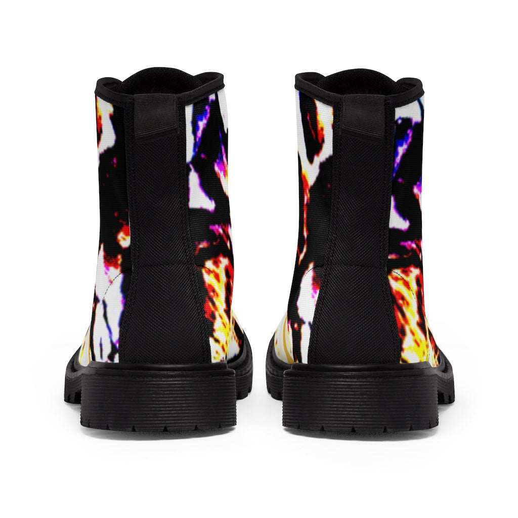 Floral Women's Canvas Boots