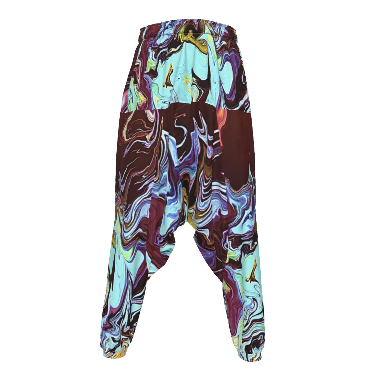 CDEJ Turquoise Marble Men's Loose Trousers