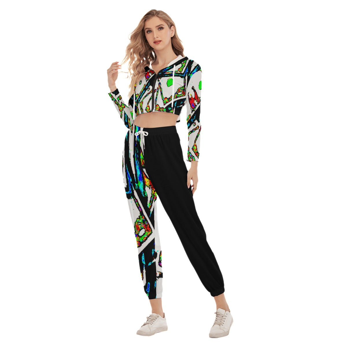 Painted Money Women's Crop Hoodie Sports Sets