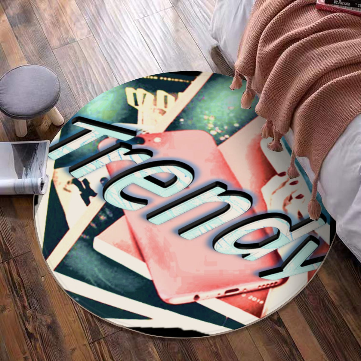 Graphic Trendy Foldable round mat