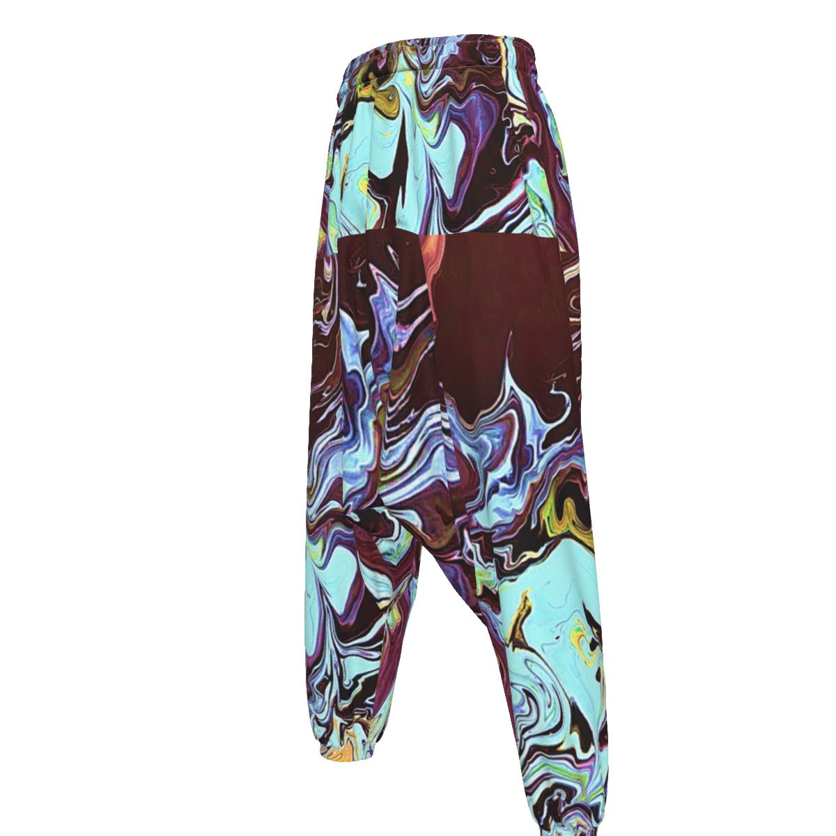 CDEJ Turquoise Marble Men's Loose Trousers