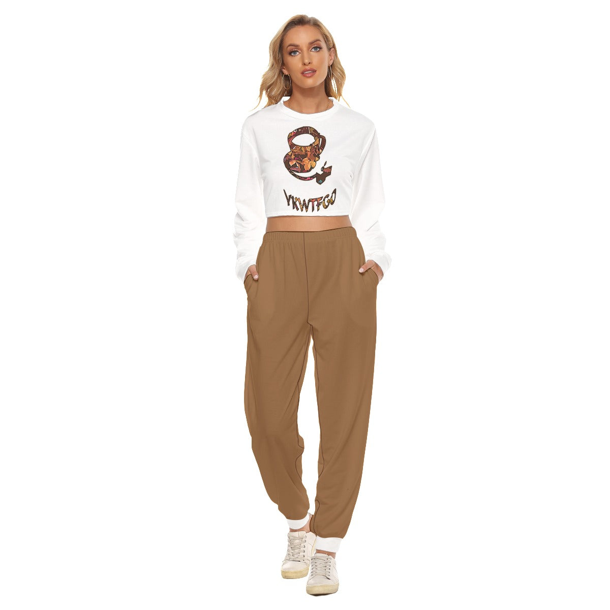 Graphic Coffee Crop Sweatshirt Suit