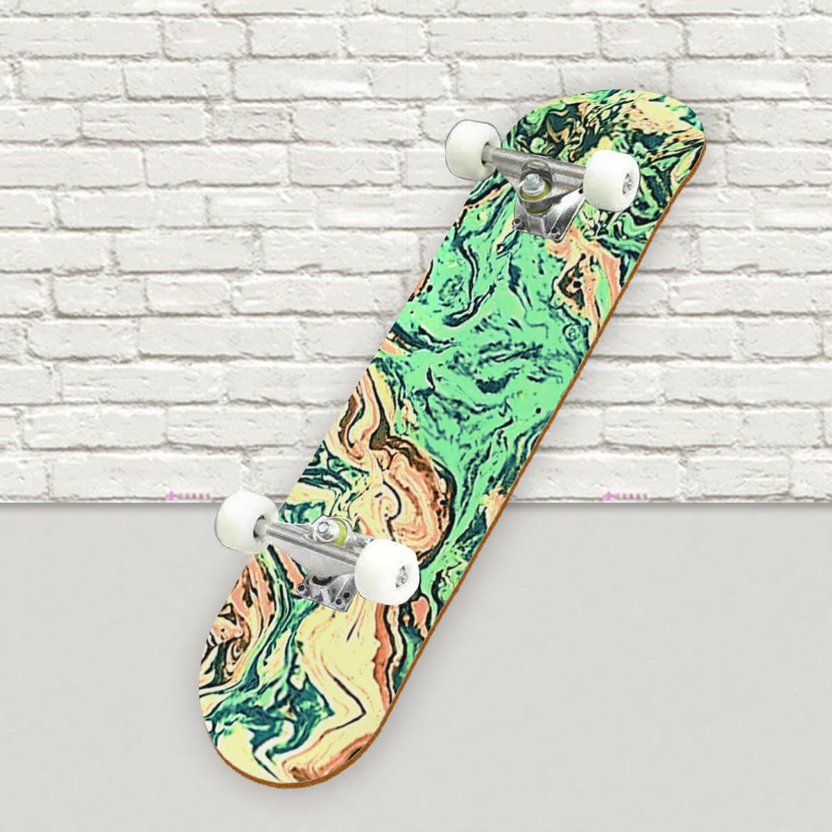 CDEJ Green Marble Skateboard sticker | Back