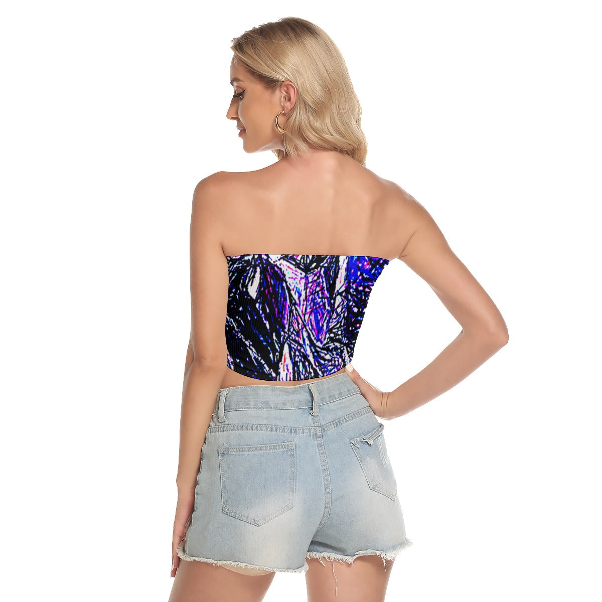 Purple Stencil Women's Tube Top