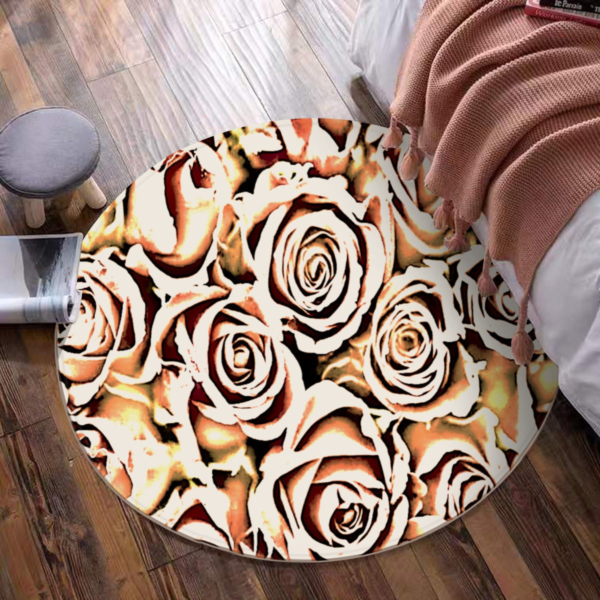 Yellow Rose Foldable round mat