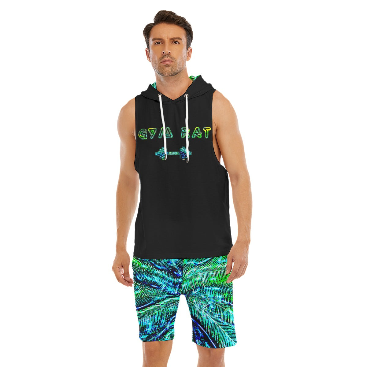 OG Print Men's Sleeveless Vest And Shorts Sets