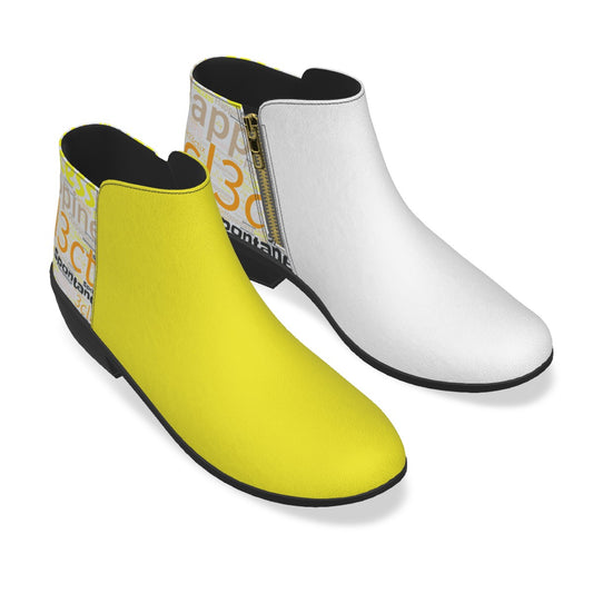 Mix Match Yellow Branded Women's Boots