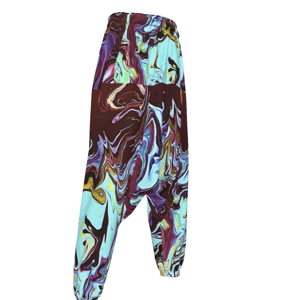 CDEJ Turquoise Marble Men's Loose Trousers