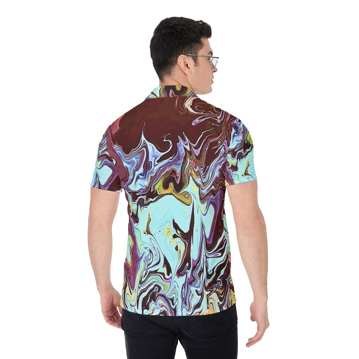 CDEJ Turquoise Marble Men's Shirt