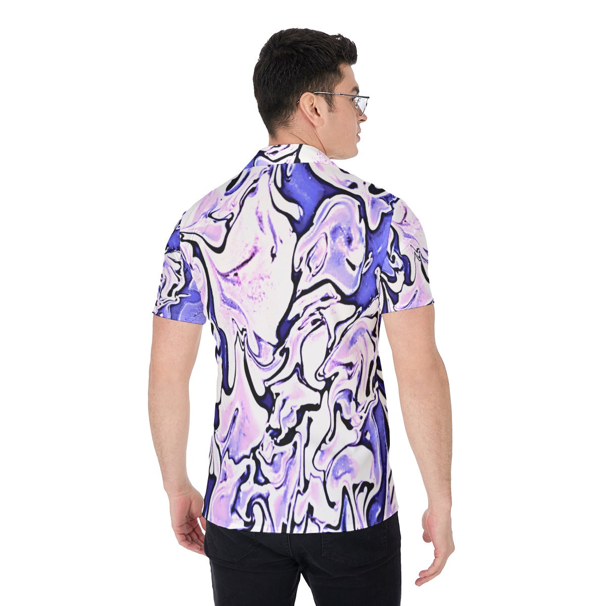 CDEJ Purple Marble Men's Shirt