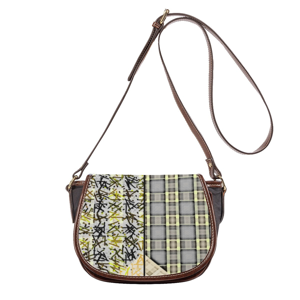 Patchwork Tambourin Bag With Single Strap