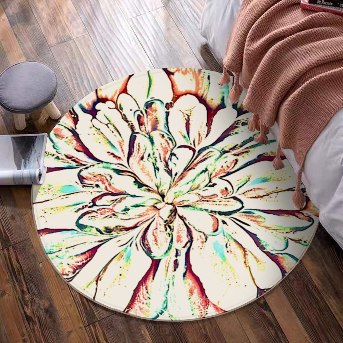 Psycho Print Foldable round mat