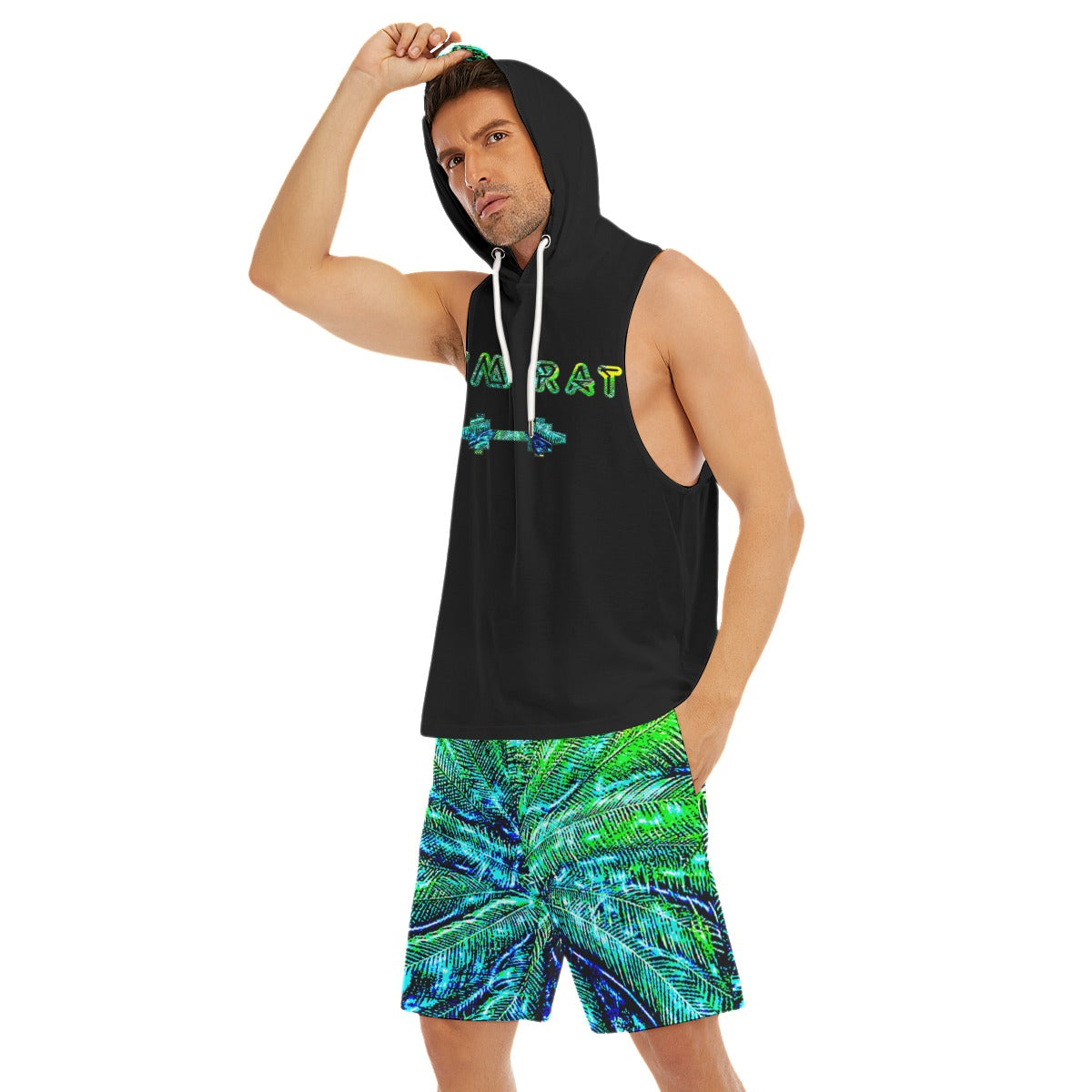 OG Print Men's Sleeveless Vest And Shorts Sets