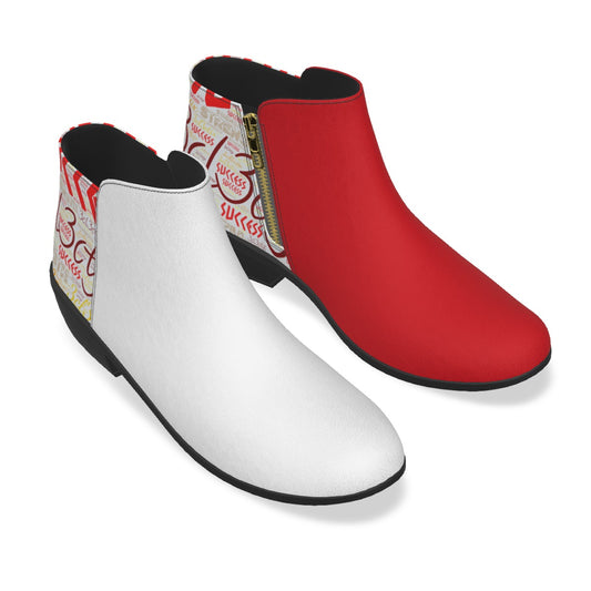 Mix Match Red Branded Women's Boots