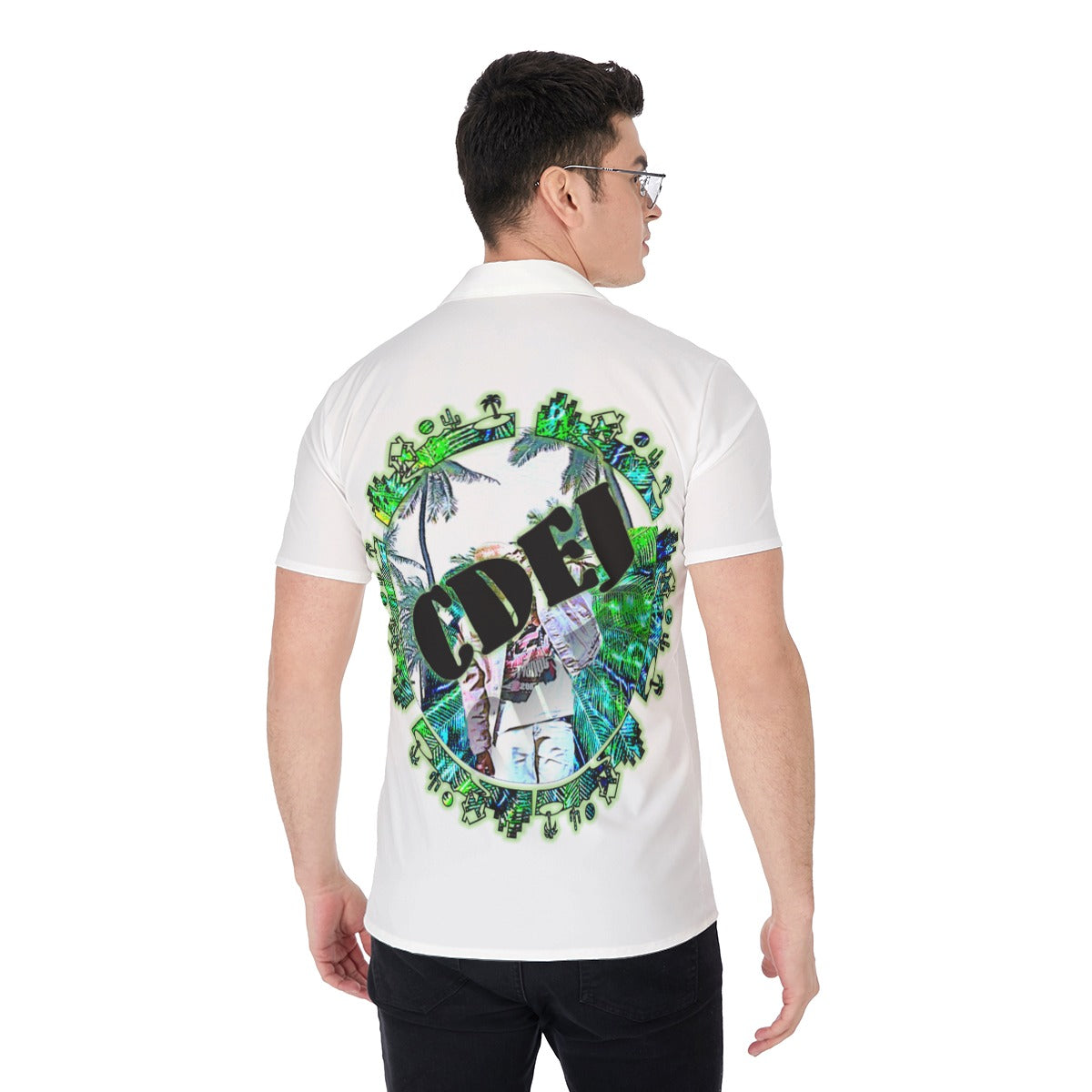 CDEJ Graphic White Men's Shirt