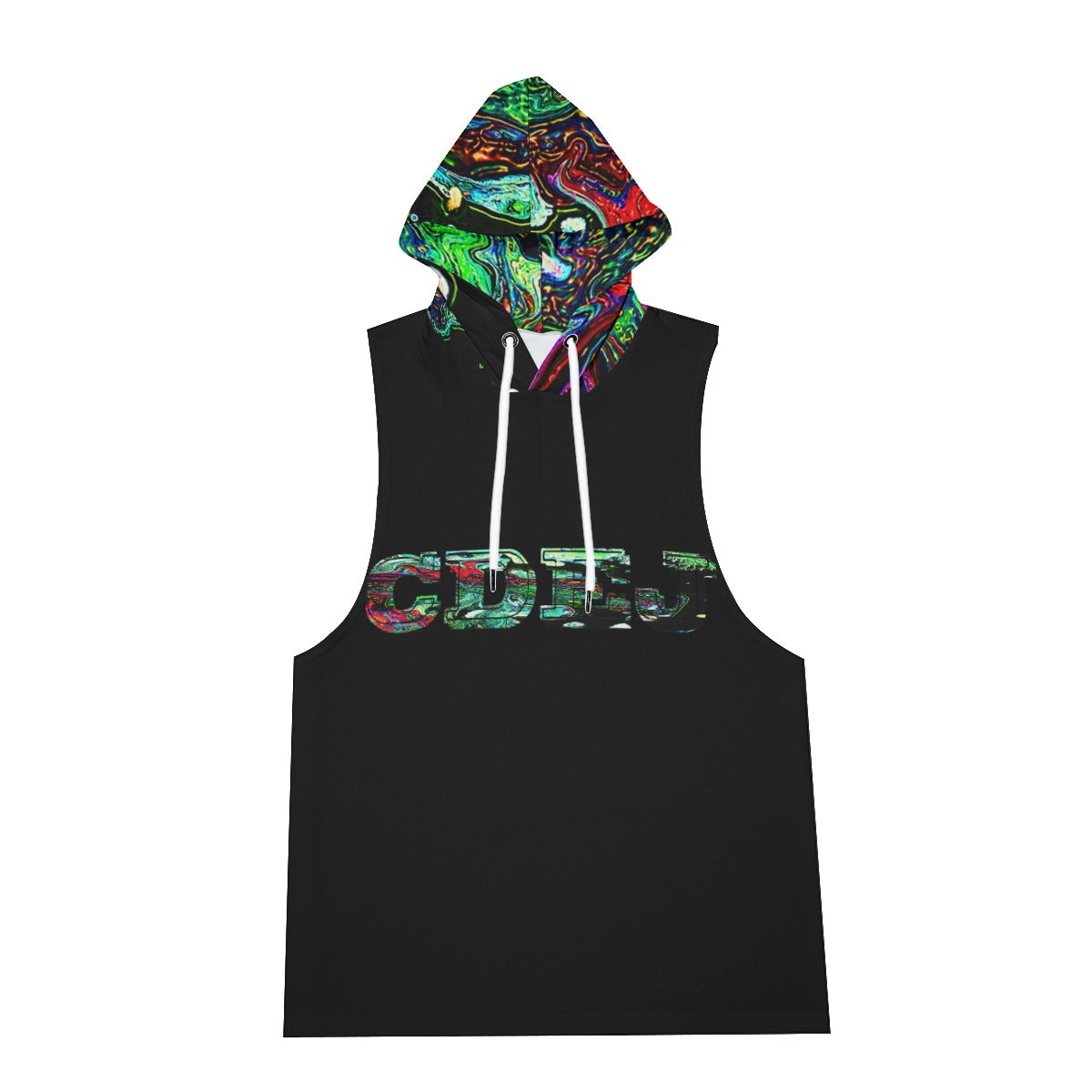 CDEJ Green Marble Men's Sleeveless Vest And Shorts Sets