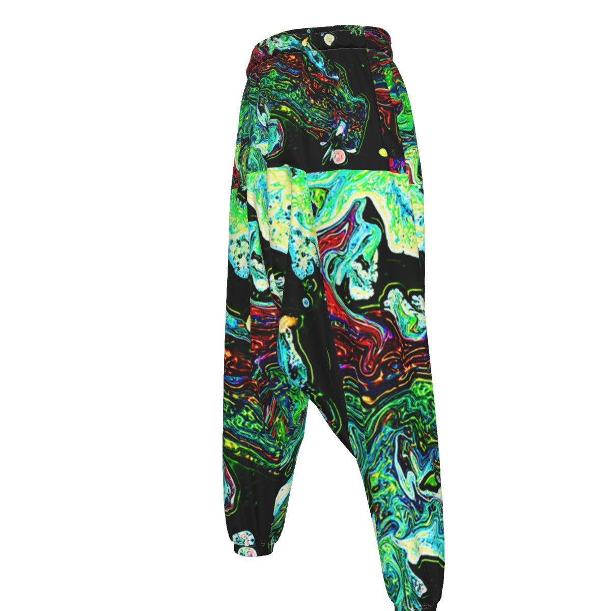 CDEJ Green Marble Men's Loose Trousers