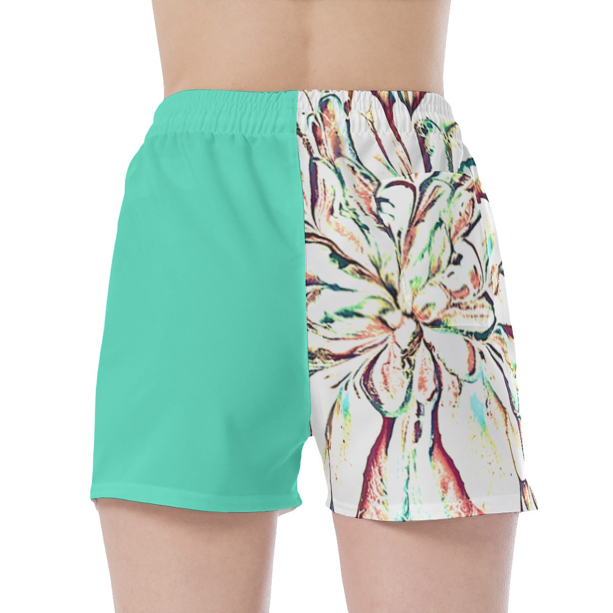 Psycho Print Wide Waistband Sport Shorts