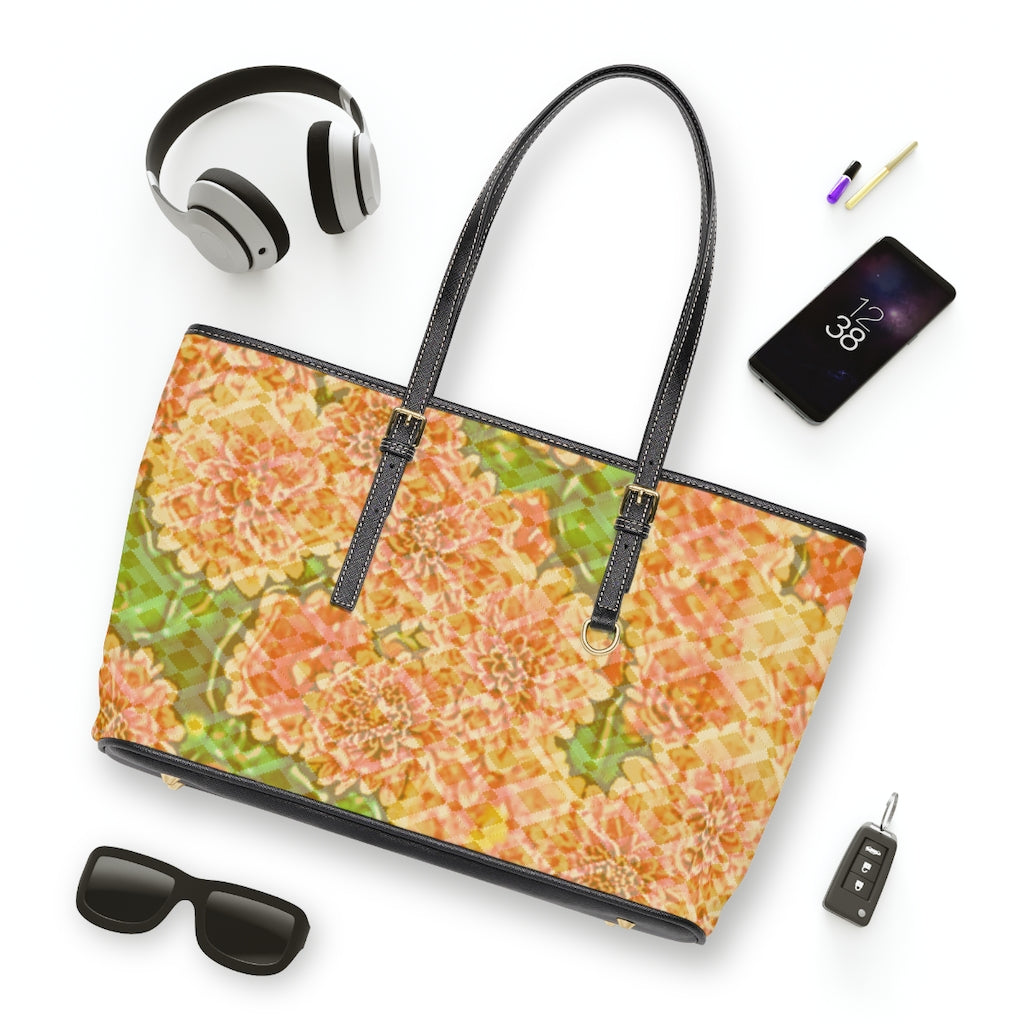 Floral PU Leather Shoulder Bag