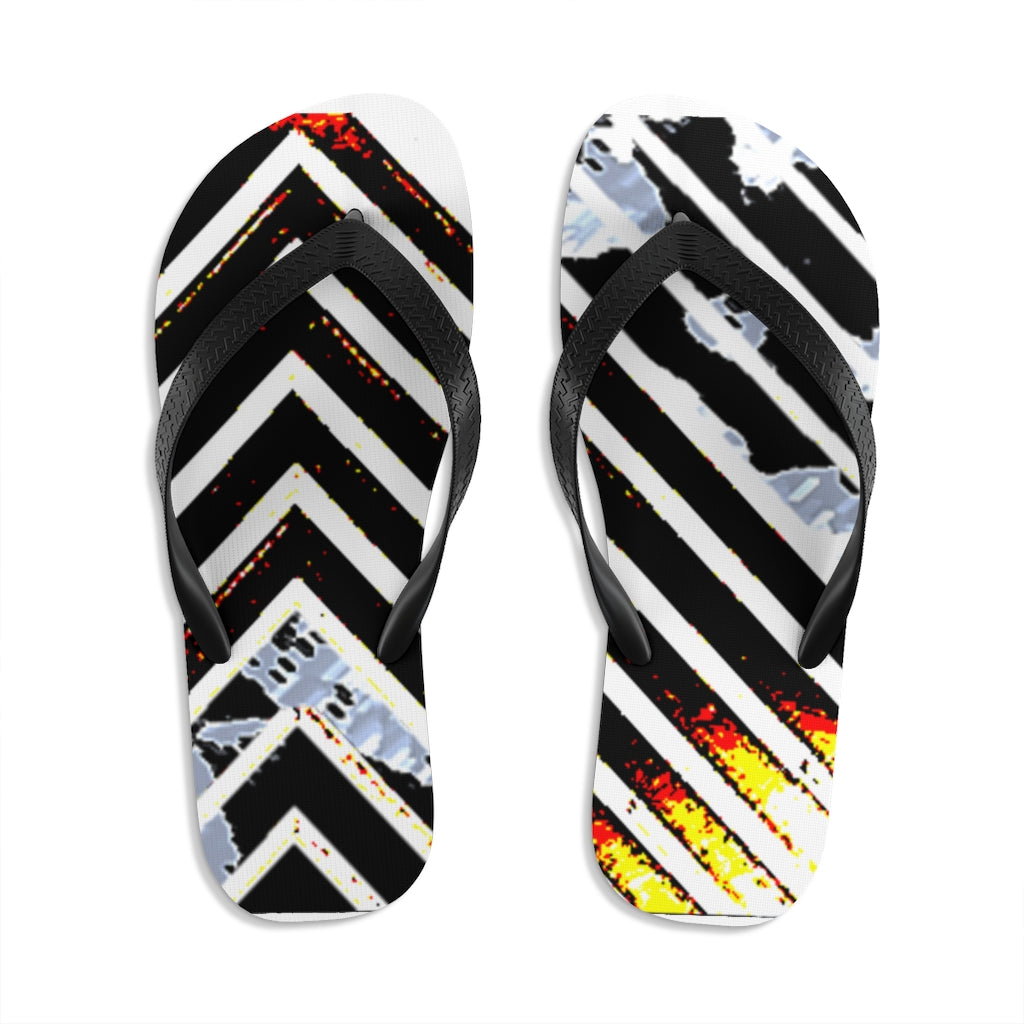 Stripped Unisex Flip-Flops