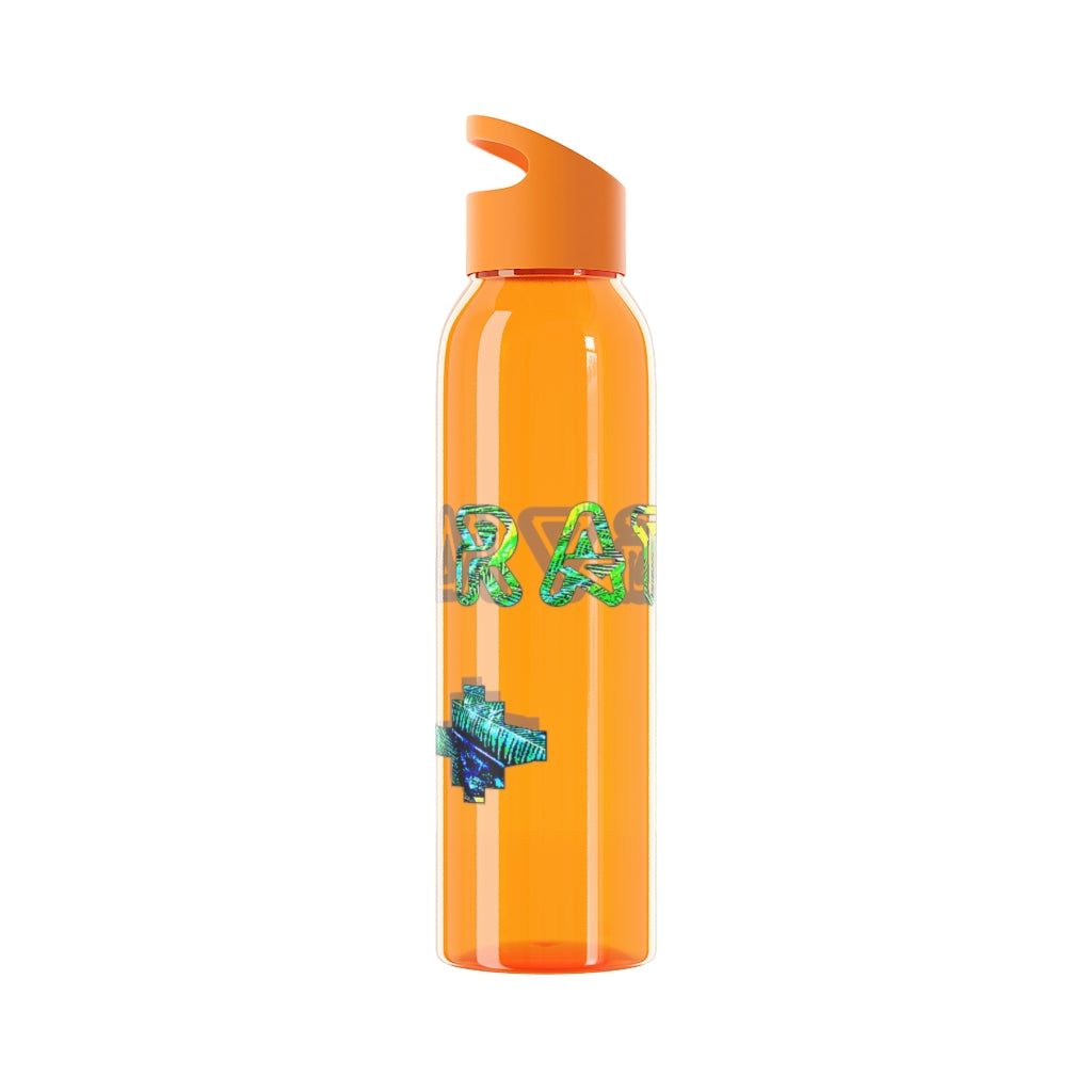 Graphic "Gym Rat" Sky Water Bottle