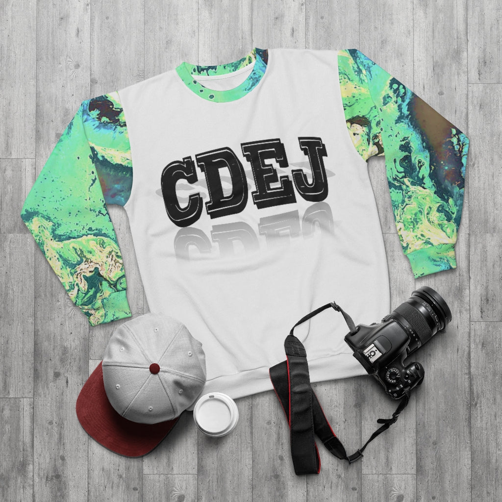 CDEJ Green Marble AOP Unisex Sweatshirt