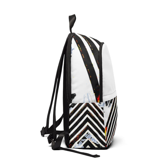 Stripped Unisex Fabric Backpack