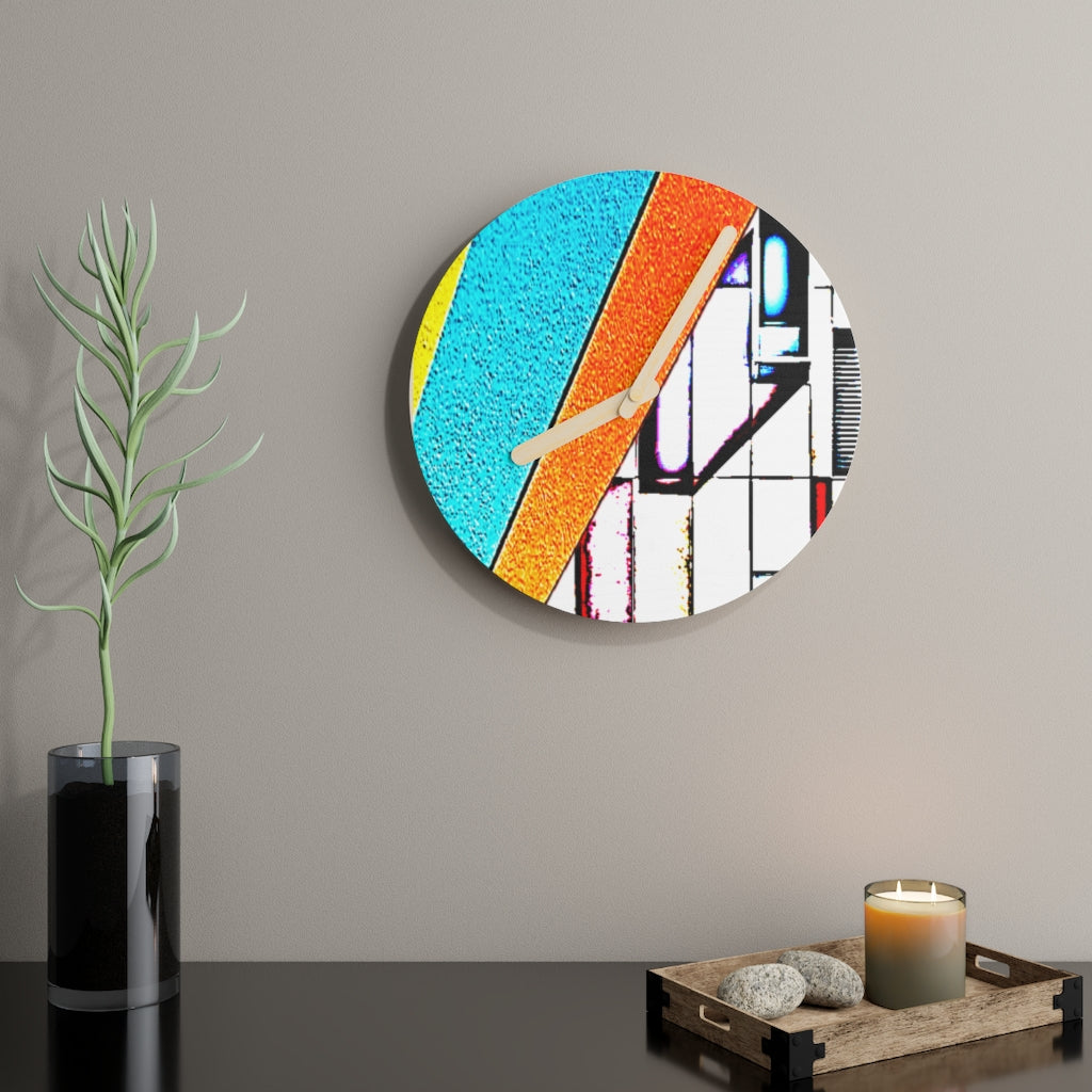 Abstract Wooden Wall Clock