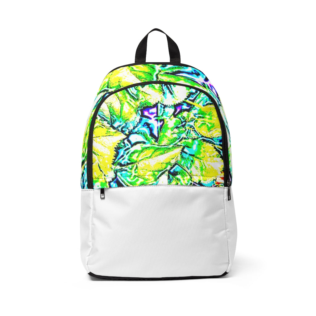 White Neon Unisex Fabric Backpack