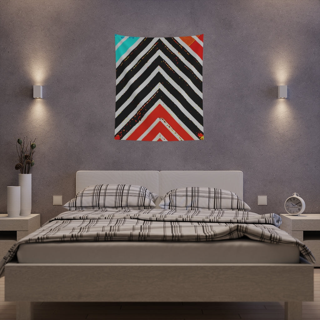 Abstract Stripped Printed Wall Tapestry