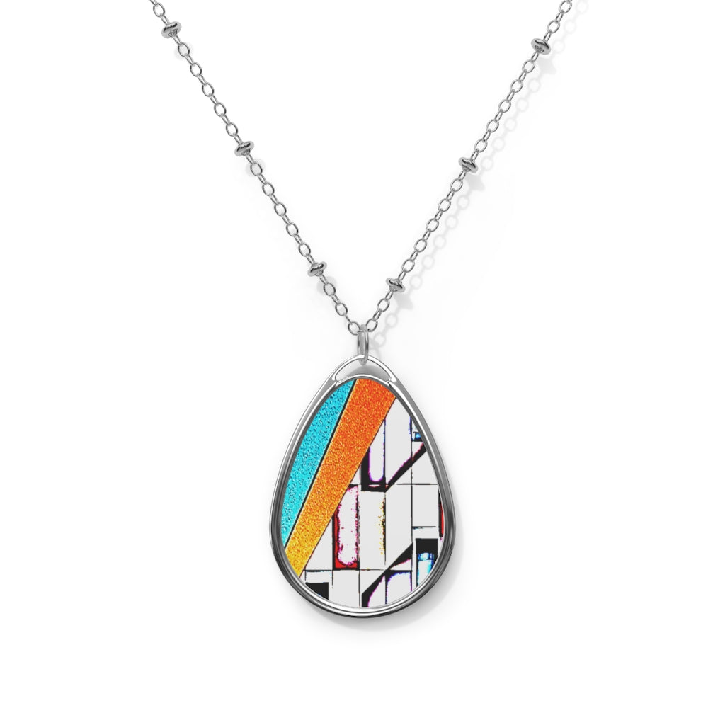 Abstract Oval Necklace