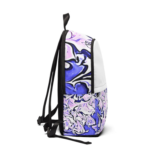 CDEJ Purple Marble Unisex Fabric Backpack