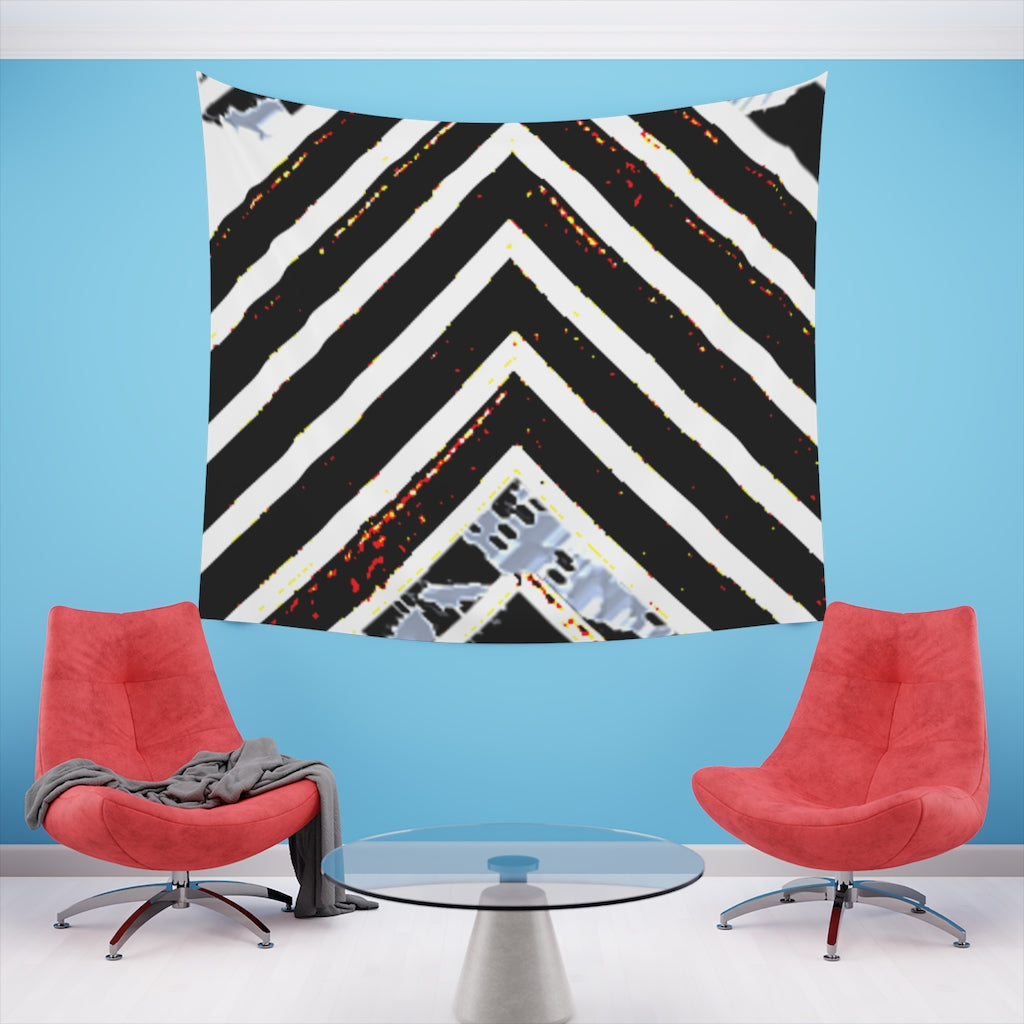 Stripped Printed Wall Tapestry