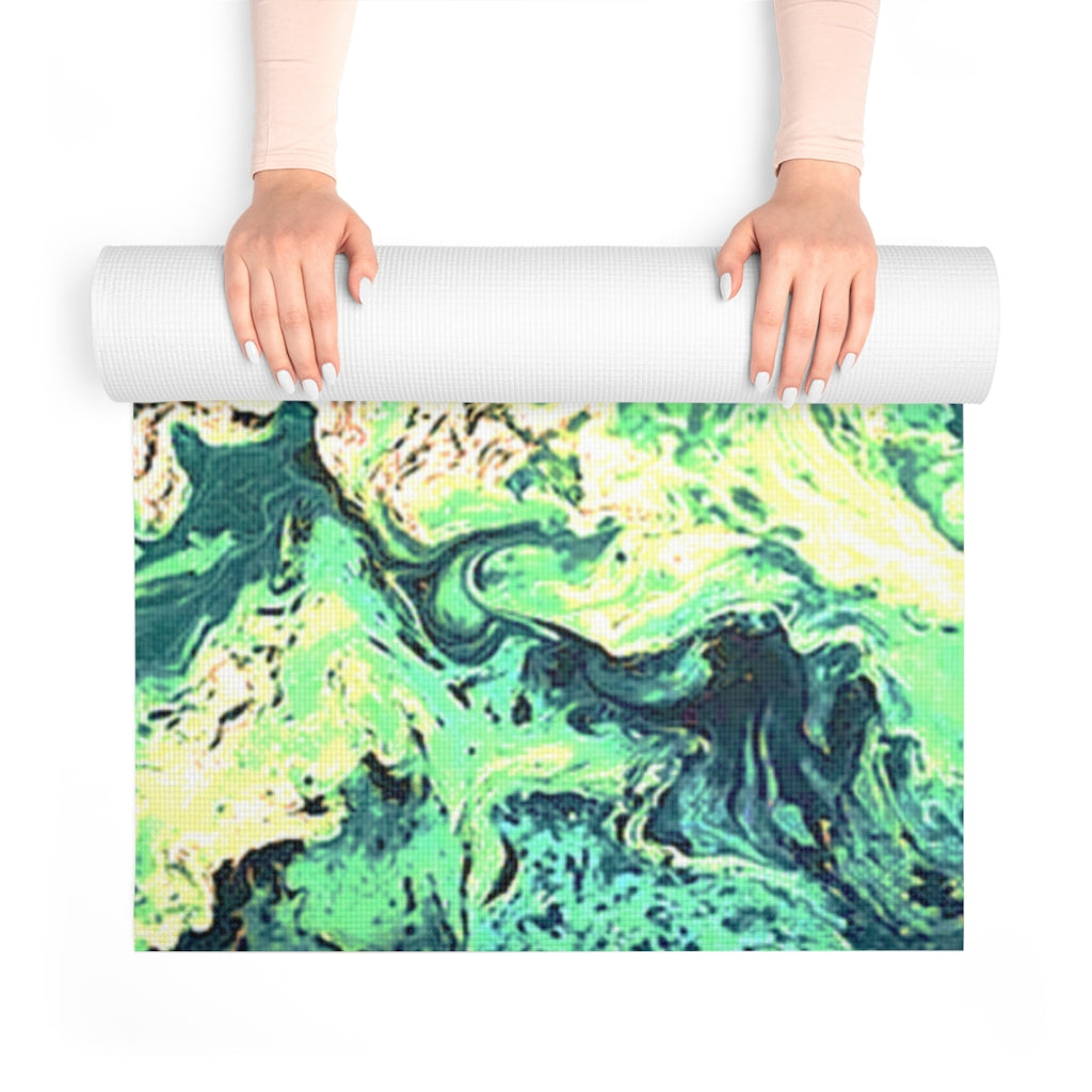 CDEJ Green Marble Foam Yoga Mat