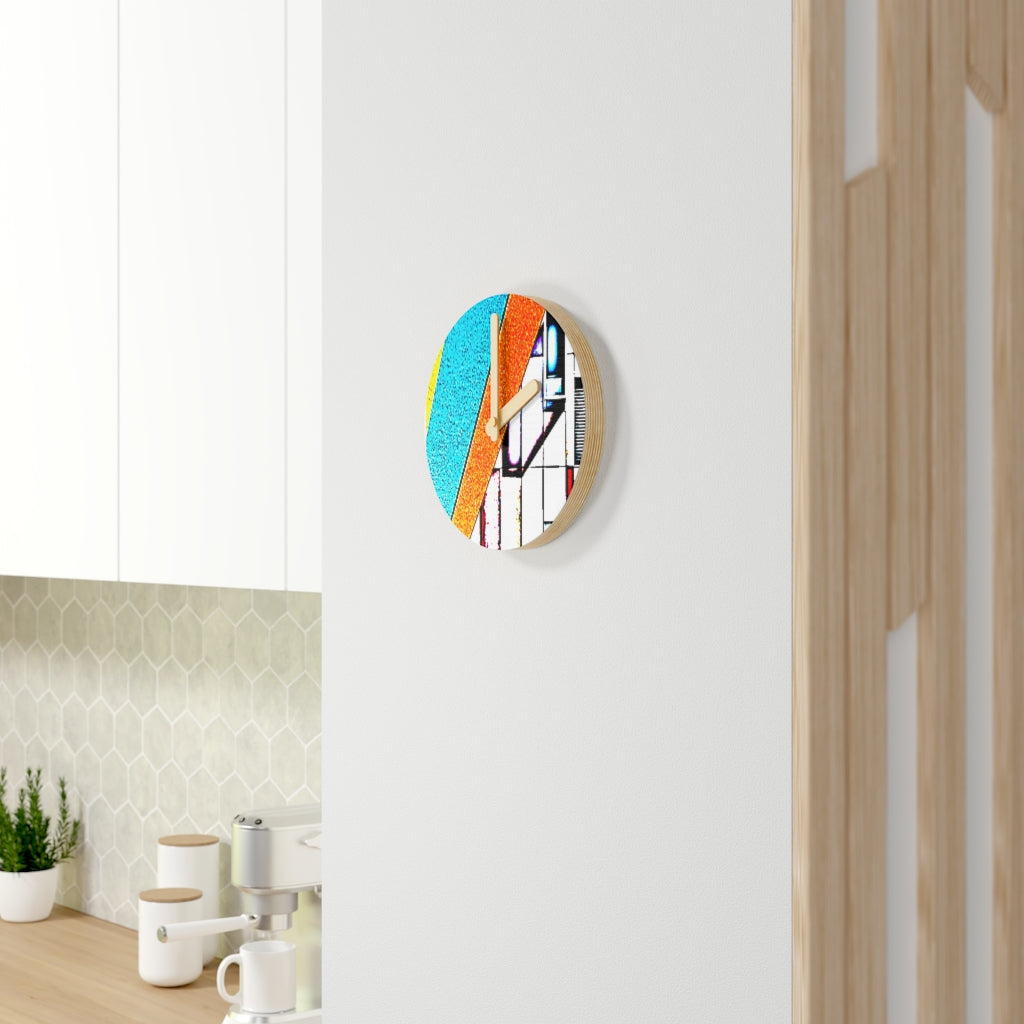 Abstract Wooden Wall Clock