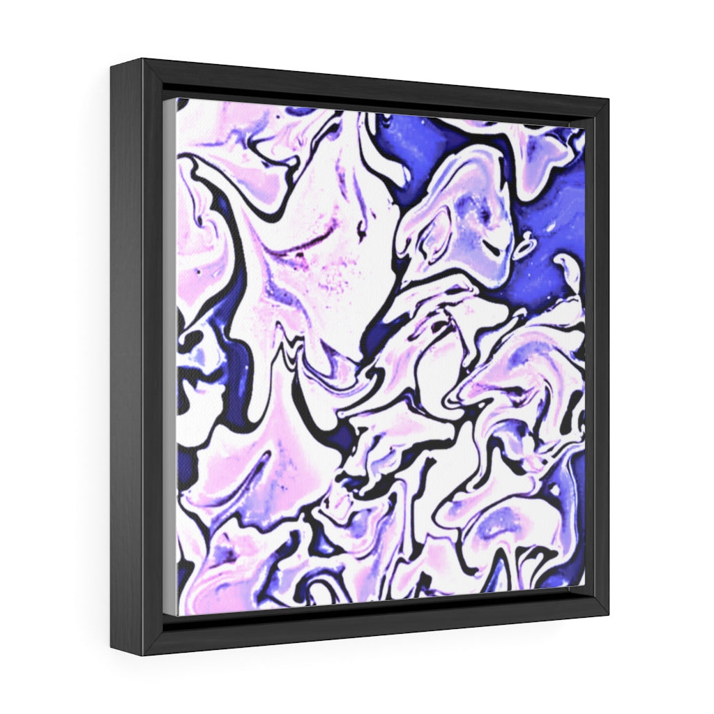 CDEJ Purple Marble Gallery Canvas Wraps, Square Frame