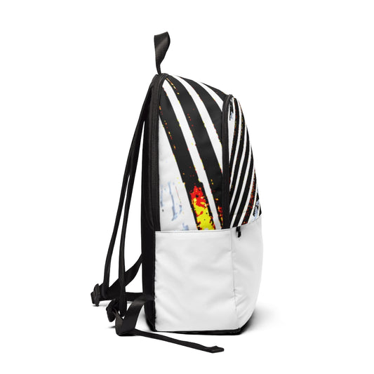 Stripped Unisex Fabric Backpack