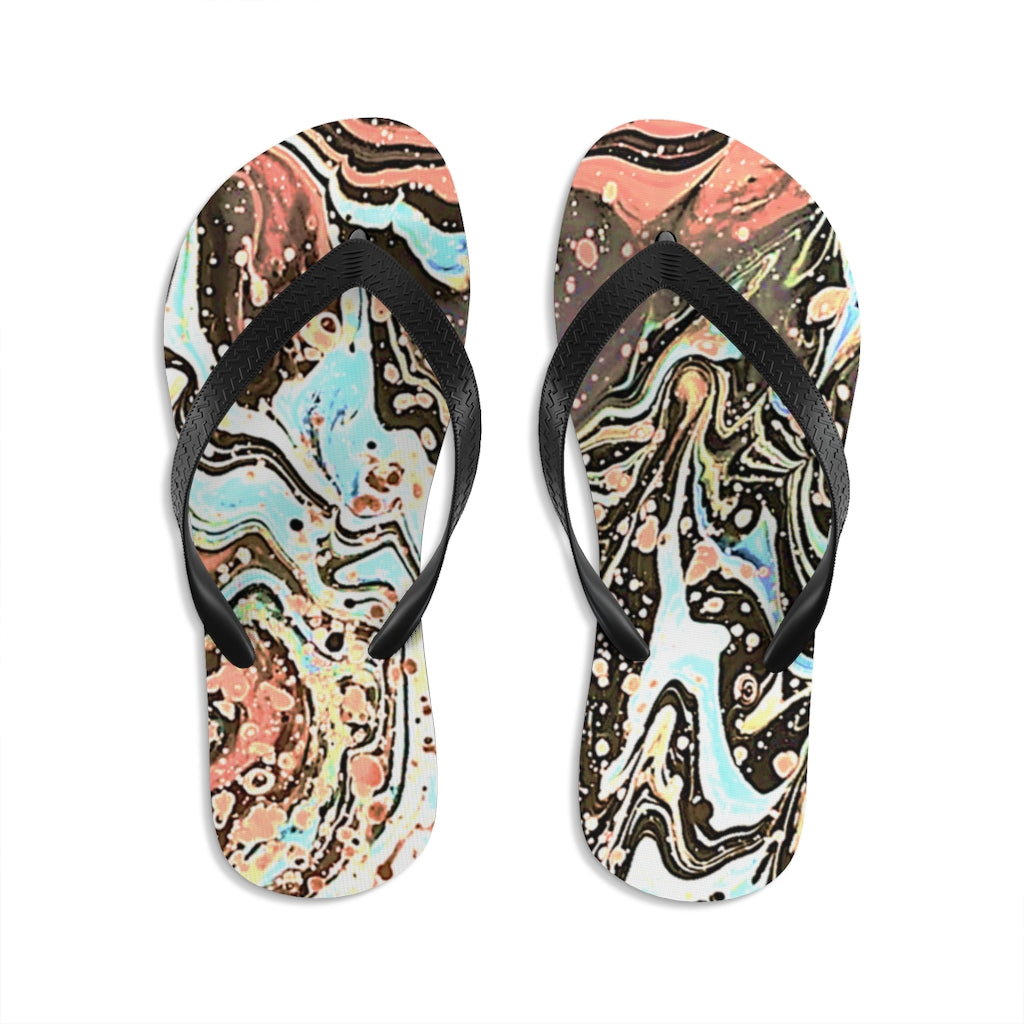 CDEJ Light Brown Unisex Flip-Flops