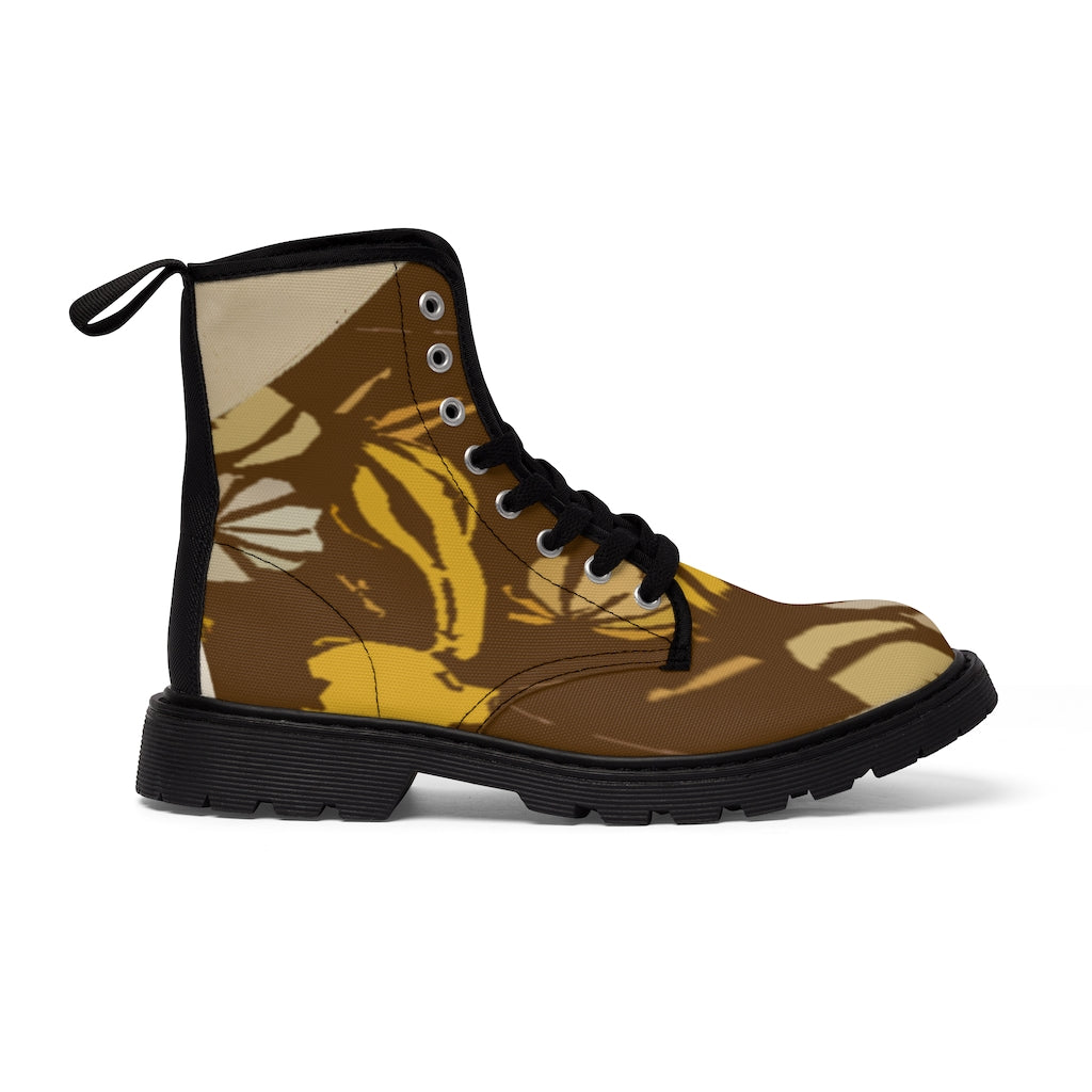 Brown Men's Canvas Boots