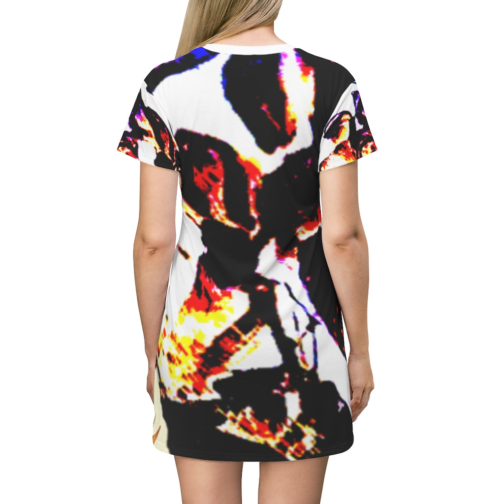 Floral All Over Print T-Shirt Dress