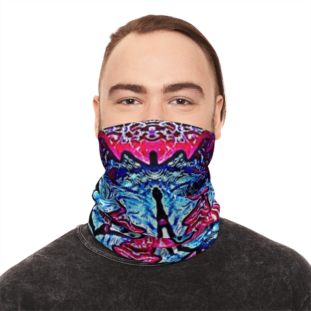 Multi-Colored Winter Neck Gaiter With Drawstring