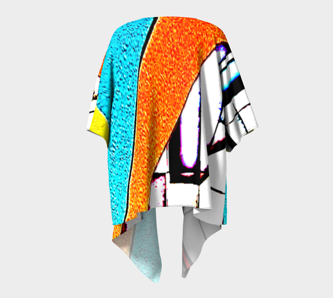 abstract draped kimono