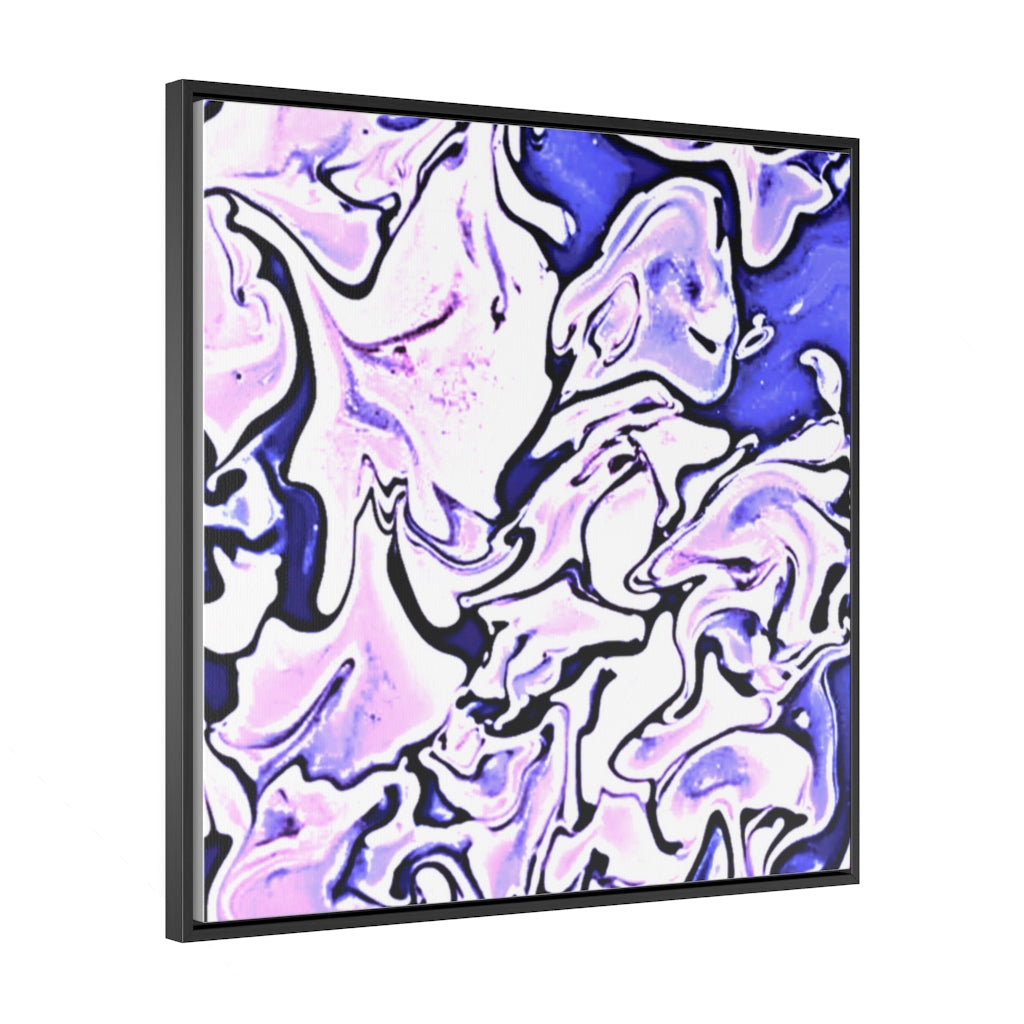 CDEJ Purple Marble Gallery Canvas Wraps, Square Frame